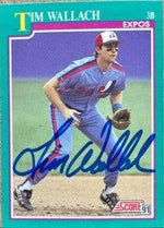 Tim Wallach Signed 1991 Score Baseball Card - Montreal Expos