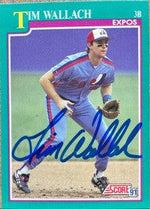 Tim Wallach Signed 1991 Score Baseball Card - Montreal Expos - PastPros