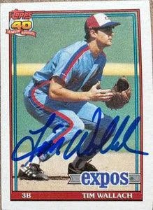 Tim Wallach Signed 1991 Topps Baseball Card - Montreal Expos