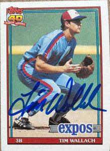 Tim Wallach Signed 1991 Topps Baseball Card - Montreal Expos - PastPros