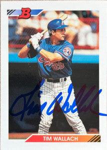 Tim Wallach Signed 1992 Bowman Baseball Card - Montreal Expos #372 - PastPros