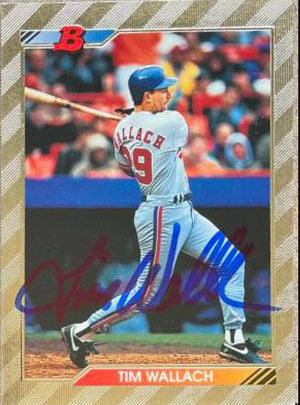 Tim Wallach Signed 1992 Bowman Baseball Card - Montreal Expos #557