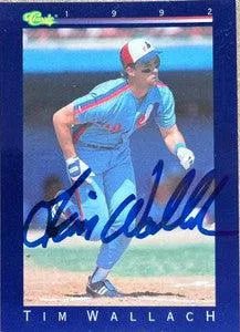 Tim Wallach Signed 1992 Classic Baseball Card - Montreal Expos