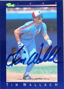 Tim Wallach Signed 1992 Classic Baseball Card - Montreal Expos - PastPros