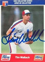 Tim Wallach Signed 1992 Diet Pepsi Baseball Card - Montreal Expos