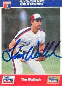 Tim Wallach Signed 1992 Diet Pepsi Baseball Card - Montreal Expos