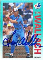 Tim Wallach Signed 1992 Fleer Baseball Card - Montreal Expos