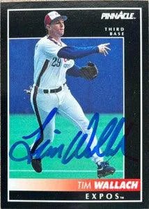 Tim Wallach Signed 1992 Pinnacle Baseball Card - Montreal Expos