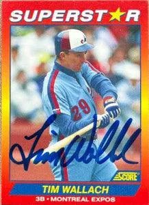 Tim Wallach Signed 1992 Score 100 Superstars Baseball Card - Montreal Expos