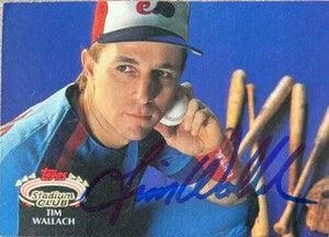 Tim Wallach Signed 1992 Stadium Club Baseball Card - Montreal Expos