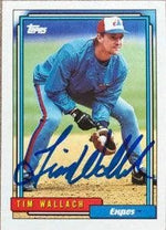 Tim Wallach Signed 1992 Topps Baseball Card - Montreal Expos