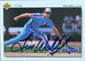 Tim Wallach Signed 1992 Upper Deck Baseball Card - Montreal Expos - PastPros