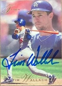 Tim Wallach Signed 1993 Flair Baseball Card - Los Angeles Dodgers