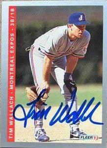 Tim Wallach Signed 1993 Fleer Baseball Card - Montreal Expos