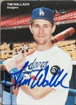 Tim Wallach Signed 1993 Mother's Cookies Baseball Card - Los Angeles Dodgers