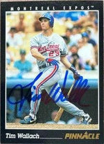 Tim Wallach Signed 1993 Pinnacle Baseball Card - Montreal Expos