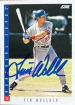 Tim Wallach Signed 1993 Score Baseball Card - Montreal Expos
