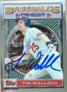 Tim Wallach Signed 1993 Topps Finest Baseball Card - Los Angeles Dodgers - PastPros