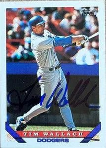 Tim Wallach Signed 1993 Topps Traded Baseball Card - Los Angeles Dodgers