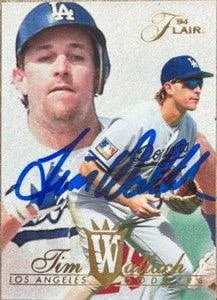 Tim Wallach Signed 1994 Flair Baseball Card - Los Angeles Dodgers
