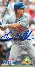 Tim Wallach Signed 1994 Fleer Extra Bases Baseball Card - Los Angeles Dodgers