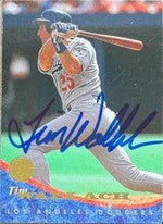 Tim Wallach Signed 1994 Leaf Baseball Card - Los Angeles Dodgers