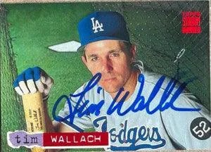 Tim Wallach Signed 1994 Stadium Club Baseball Card - Los Angeles Dodgers