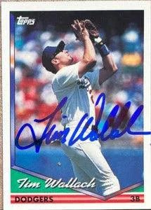 Tim Wallach Signed 1994 Topps Baseball Card - Los Angeles Dodgers