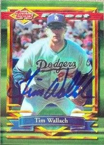 Tim Wallach Signed 1994 Topps Finest Baseball Card - Los Angeles Dodgers