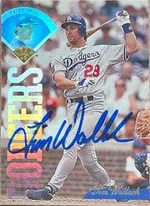 Tim Wallach Signed 1995 Leaf Baseball Card - Los Angeles Dodgers