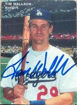 Tim Wallach Signed 1995 Mother's Cookies Baseball Card - Los Angeles Dodgers