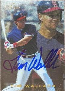 Tim Wallach Signed 1996 Flair Gold Baseball Card - California Angels - PastPros
