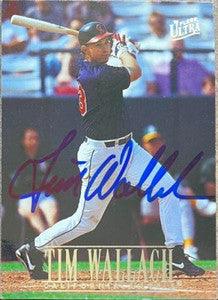 Tim Wallach Signed 1996 Fleer Ultra Baseball Card - California Angels - PastPros