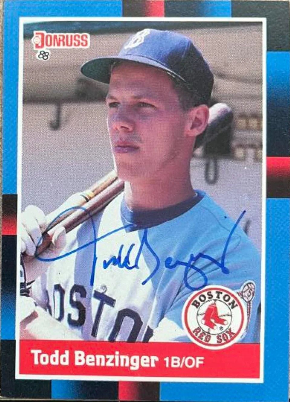 Todd Benzinger Signed 1988 Donruss Baseball Card - Boston Red Sox