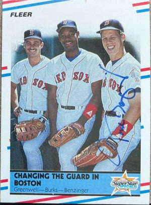 Todd Benzinger Signed 1988 Fleer Baseball Card - Boston Red Sox #630