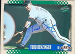 Todd Benzinger Signed 1995 Score Baseball Card - San Francisco Giants