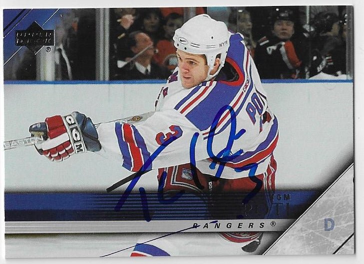 Tom Poti Signed 2005-06 Upper Deck Hockey Card - New York Rangers
