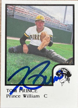 Tom Prince Signed 1986 ProCards Baseball Card - Prince William Pirates - PastPros