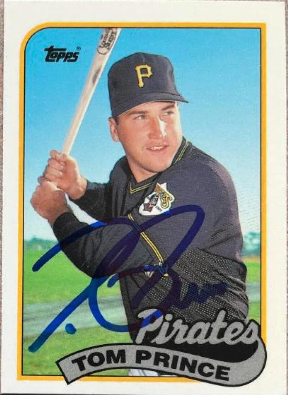 Tom Prince Signed 1989 Topps Tiffany Baseball Card - Pittsburgh Pirates