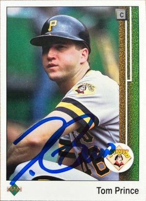 Tom Prince Signed 1989 Upper Deck Baseball Card - Pittsburgh Pirates