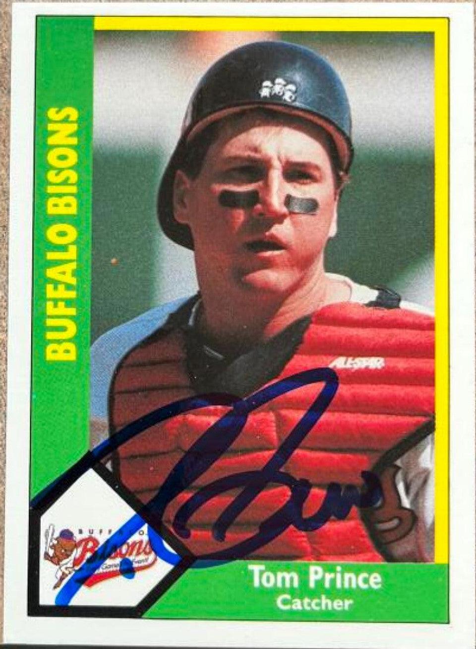 Tom Prince Signed 1990 CMC Baseball Card - Buffalo Bisons - PastPros