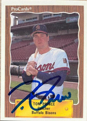Tom Prince Signed 1990 ProCards Baseball Card - Buffalo Bisons - PastPros