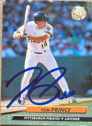 Tom Prince Signed 1992 Fleer Ultra Baseball Card - Pittsburgh Pirates - PastPros