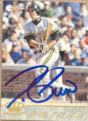 Tom Prince Signed 1994 Pacific Baseball Card - Pittsburgh Pirates