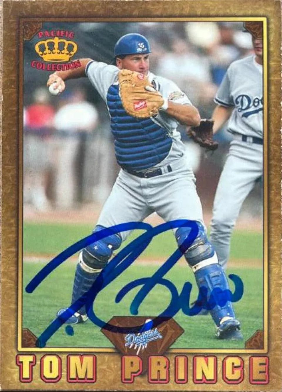 Tom Prince Signed 1997 Pacific Collection Baseball Card - Los Angeles Dodgers