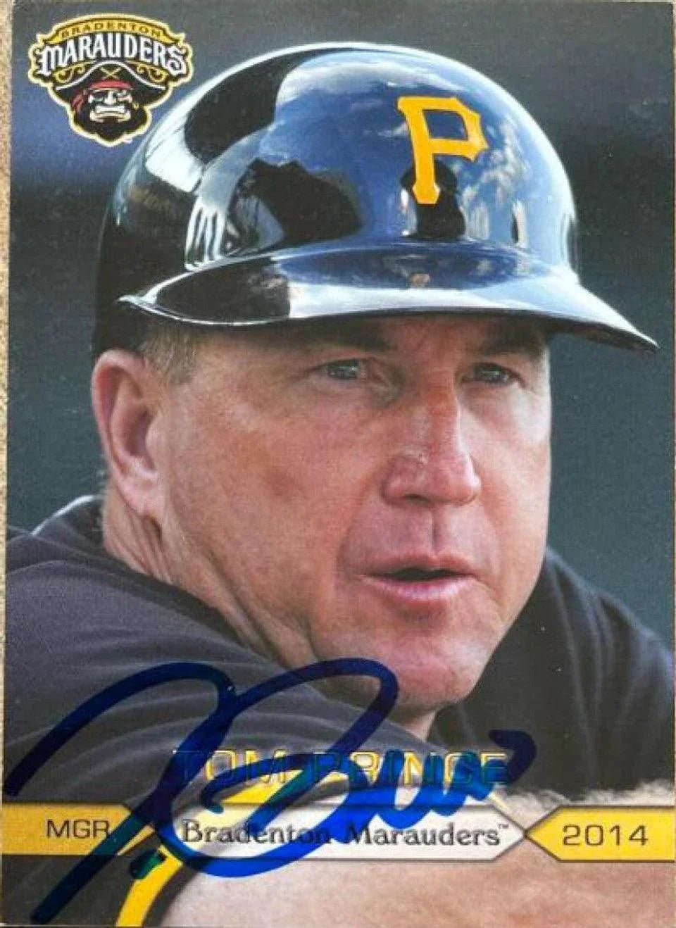 Tom Prince Signed 2014 Grandstand Baseball Card - Bradenton Marauders