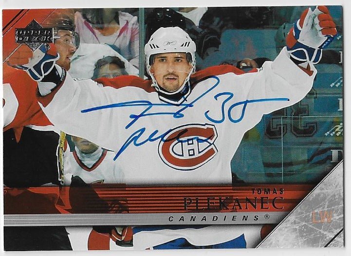 Tomas Plekanec Signed 2005-06 Upper Deck Hockey Card - Montreal Canadiens