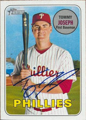 Tommy Joseph Signed 2015 Topps Heritage Baseball Card - Philadelphia Phillies - PastPros