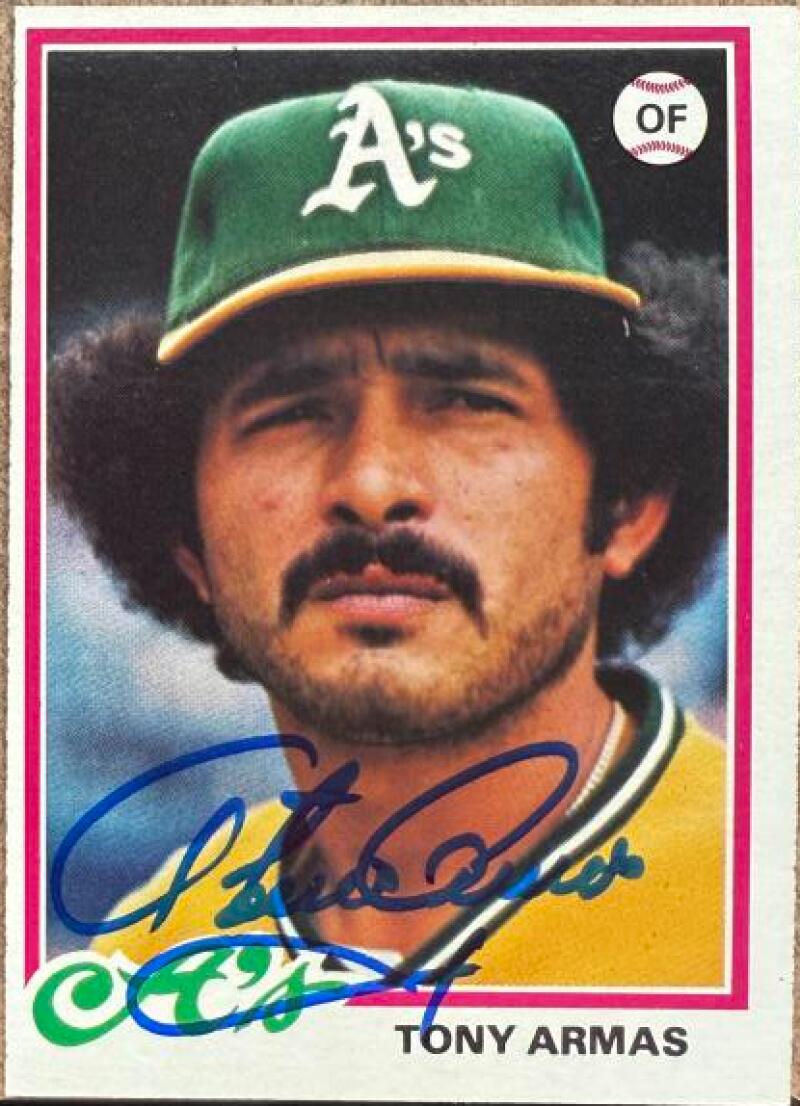 Tony Armas Signed 1978 Topps Baseball Card - Oakland A's #298