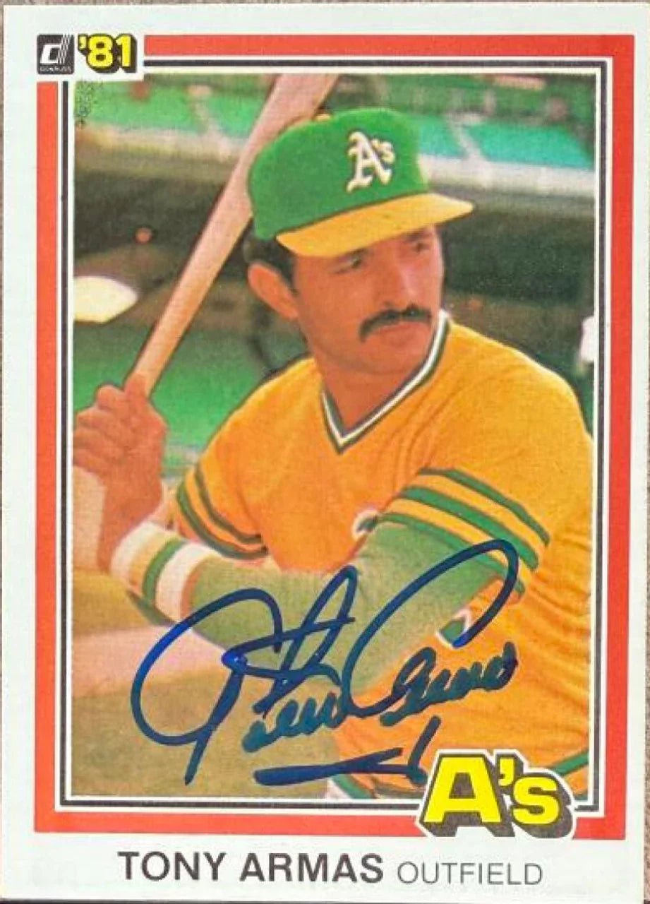Tony Armas Signed 1981 Donruss Baseball Card - Oakland A's